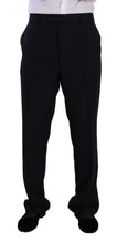 Blue Polyester Single Breasted Formal Suit Domenico Tagliente