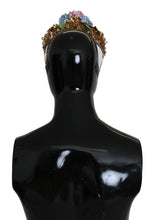 Gold Crystal Purple Hortensia Headband Crown Diadem Dolce & Gabbana