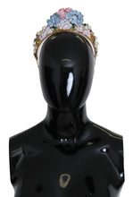 Gold Crystal Purple Hortensia Headband Crown Diadem Dolce & Gabbana