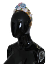 Gold Crystal Purple Hortensia Headband Crown Diadem Dolce & Gabbana