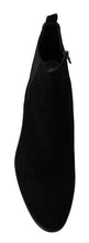 Black Suede Leather Chelsea Mens Boots Shoes Dolce & Gabbana