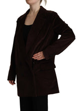 Bordeaux Corduroy Cotton Blazer Oversized Jacket Dolce & Gabbana