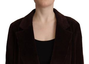 Bordeaux Corduroy Cotton Blazer Oversized Jacket Dolce & Gabbana
