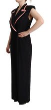 Black Wool Blend Sleeveless Jumpsuit Dress Dolce & Gabbana