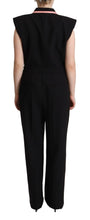 Black Wool Blend Sleeveless Jumpsuit Dress Dolce & Gabbana