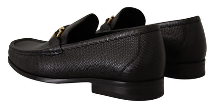 Elegant Black Calf Leather Loafers Salvatore Ferragamo
