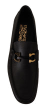 Elegant Black Calf Leather Loafers Salvatore Ferragamo
