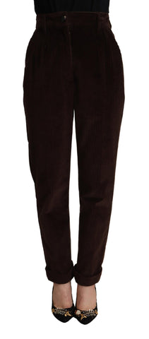 Bordeaux Corduroy Cotton Trouser Tapered Pants Dolce & Gabbana