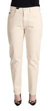White Cotton Skinny Denim Women Jeans Pants Dolce & Gabbana