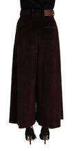 Bordeaux Corduroy Cotton Trouser Wide Leg Pants Dolce & Gabbana