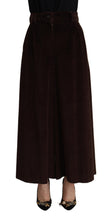 Bordeaux Corduroy Cotton Trouser Wide Leg Pants Dolce & Gabbana