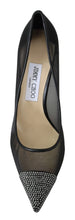Elegant Black Mesh Crystal Pumps Jimmy Choo
