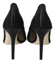 Elegant Black Mesh Crystal Pumps Jimmy Choo