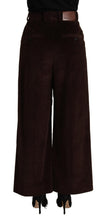 Black Cotton High Waist Trouser Wide Leg Pants Dolce & Gabbana