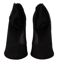 Black Tulle Stretch Boots Pumps Shoes Dolce & Gabbana