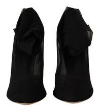 Black Stretch Tulle Stretch Boots Shoes Dolce & Gabbana