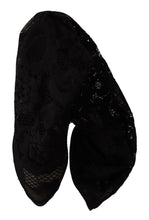 Black Stretch Socks Taormina Lace Boots Shoes Dolce & Gabbana