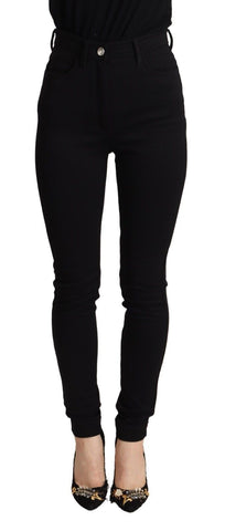 Black High Waist Skinny Slim Fit Pants Dolce & Gabbana