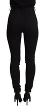 Black High Waist Skinny Slim Fit Pants Dolce & Gabbana