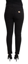 Black Cotton Mid Waist Denim Slim Fit Jeans Dolce & Gabbana