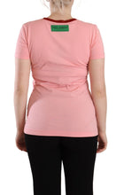 Pink Cotton Short Sleeves Crewneck T-shirt Top Dolce & Gabbana