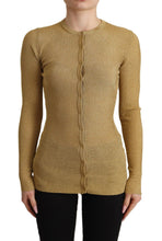 Gold Viscose Blend Buttons Cardigan Sweater Dolce & Gabbana