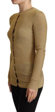 Gold Viscose Blend Buttons Cardigan Sweater Dolce & Gabbana
