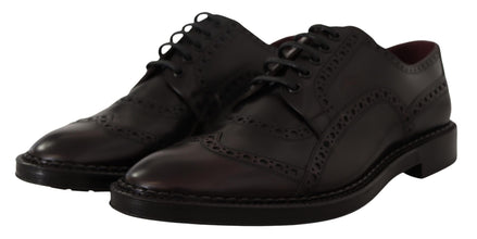 Purple Leather Oxford Wingtip Formal Shoes Dolce & Gabbana