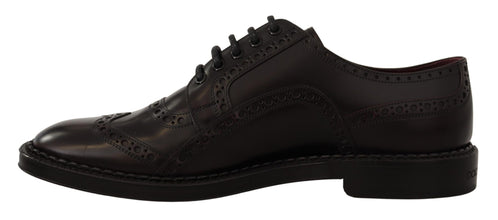 Purple Leather Oxford Wingtip Formal Shoes Dolce & Gabbana