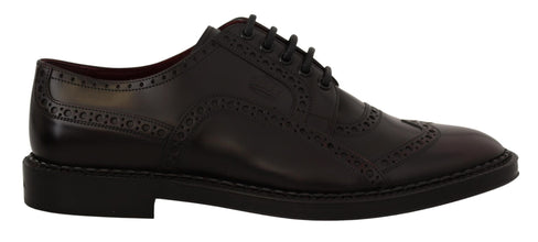 Purple Leather Oxford Wingtip Formal Shoes Dolce & Gabbana