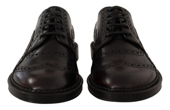 Purple Leather Oxford Wingtip Formal Shoes Dolce & Gabbana