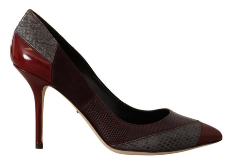 Multicolor Exotic Leather Heels Pumps Shoes Dolce & Gabbana