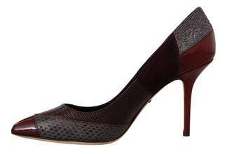 Multicolor Exotic Leather Heels Pumps Shoes Dolce & Gabbana