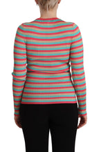 Multicolor Stripes Silk Crew Neck Pullover Top Dolce & Gabbana