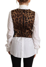 Black Stripes Wool V-neck Sleeveless Button Vest Top Dolce & Gabbana