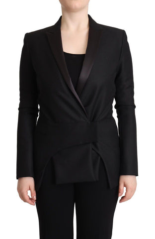 Black Long Sleeves Double Breasted Jacket Costume National