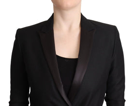 Black Long Sleeves Double Breasted Jacket Costume National