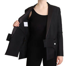 Black Long Sleeves Double Breasted Jacket Costume National