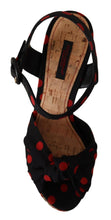 Multicolor Platform Wedges Sandals Charmeuse Shoes Dolce & Gabbana