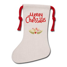 Natural Holiday Stocking - Merry Christmas!