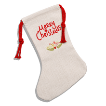 Natural Holiday Stocking - Merry Christmas!