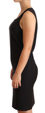 Black Cotton Blend Sleeveless Knee Length Sheath Dress Patrizia Pepe
