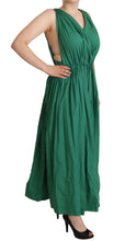 Green Cotton Sleeveless V-neck Dress Dolce & Gabbana