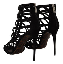 Black Suede Stiletto Heels Bette Sandals Shoes Dolce & Gabbana