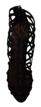 Black Suede Stiletto Heels Bette Sandals Shoes Dolce & Gabbana