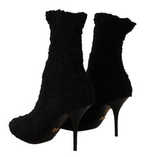 Black Stiletto Heels Mid Calf Women Boots Dolce & Gabbana