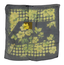 Black Yellow Floral Wrap Shawl Foulard Scarf GF Ferre