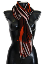 Multicolor Striped Silk Shawl Fringes Scarf Dolce & Gabbana