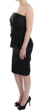 Black Strapless Embellished Pencil Dress Masha Ma