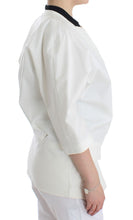 White Cotton Blend Oversized Blazer Jacket Andrea Pompilio